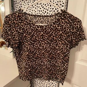 American Eagle cheetah print crop top